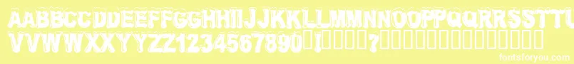 Frosw Font – White Fonts on Yellow Background