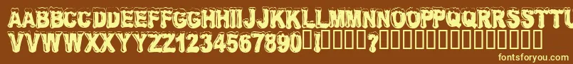 Frosw Font – Yellow Fonts on Brown Background