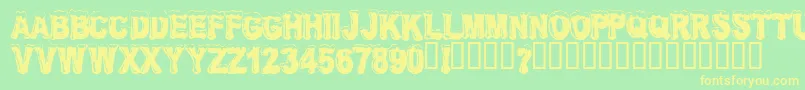 Frosw Font – Yellow Fonts on Green Background