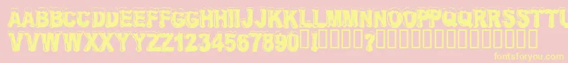 Frosw Font – Yellow Fonts on Pink Background
