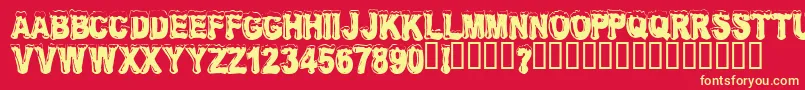 Frosw Font – Yellow Fonts on Red Background