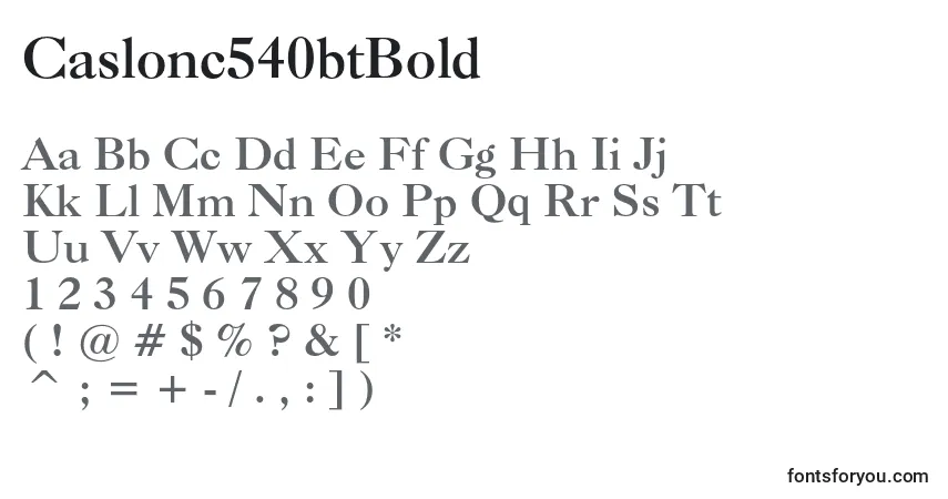 Caslonc540btBoldフォント–アルファベット、数字、特殊文字