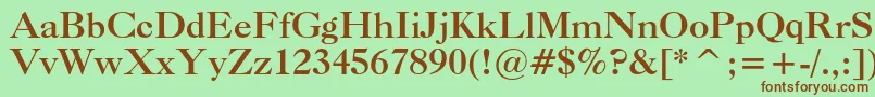 Caslonc540btBold Font – Brown Fonts on Green Background