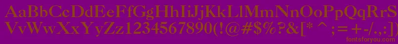 Caslonc540btBold Font – Brown Fonts on Purple Background