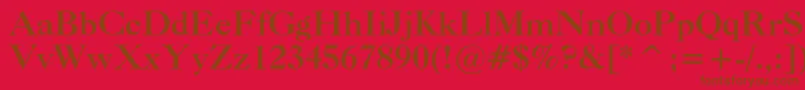 Fonte Caslonc540btBold – fontes marrons em um fundo vermelho