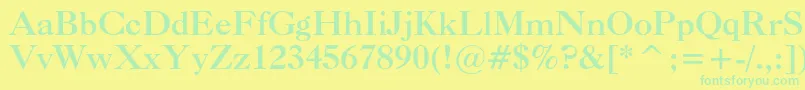 Caslonc540btBold Font – Green Fonts on Yellow Background