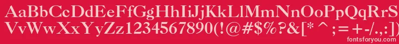 Caslonc540btBold Font – Pink Fonts on Red Background