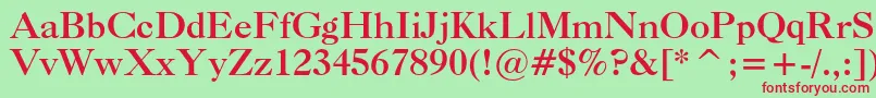 Caslonc540btBold Font – Red Fonts on Green Background