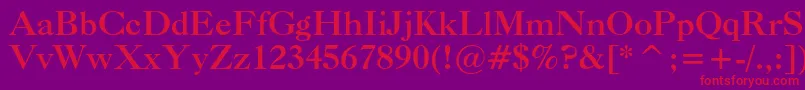 Caslonc540btBold Font – Red Fonts on Purple Background