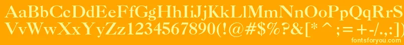 Caslonc540btBold Font – Yellow Fonts on Orange Background