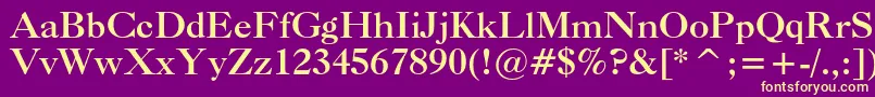 Caslonc540btBold Font – Yellow Fonts on Purple Background