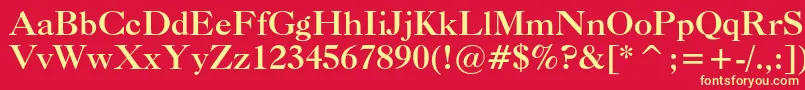 Caslonc540btBold Font – Yellow Fonts on Red Background