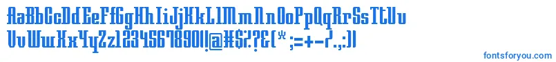 フォントNightTrain315 – 白い背景に青い文字