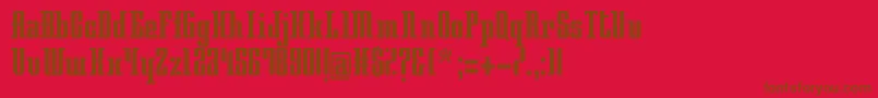 Шрифт NightTrain315 – коричневые шрифты на красном фоне