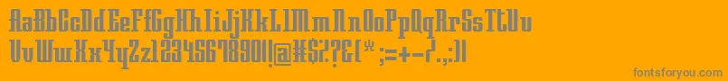 フォントNightTrain315 – オレンジの背景に灰色の文字