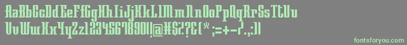 NightTrain315 Font – Green Fonts on Gray Background
