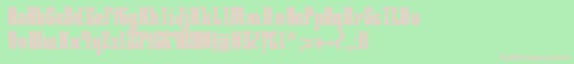 NightTrain315 Font – Pink Fonts on Green Background