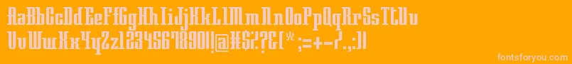 NightTrain315 Font – Pink Fonts on Orange Background