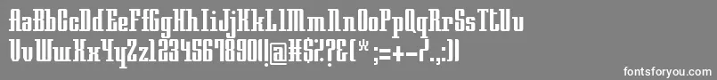 フォントNightTrain315 – 灰色の背景に白い文字