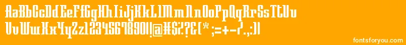 フォントNightTrain315 – オレンジの背景に白い文字