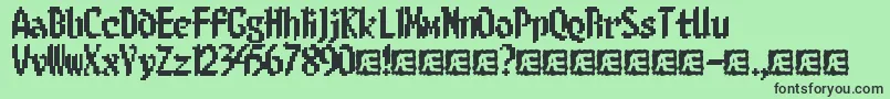 Шрифт 8BitLimitBrk – чёрные шрифты на зелёном фоне