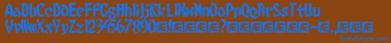 8BitLimitBrk Font – Blue Fonts on Brown Background