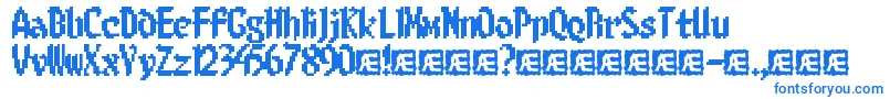 8BitLimitBrk-Schriftart – Blaue Schriften auf weißem Hintergrund