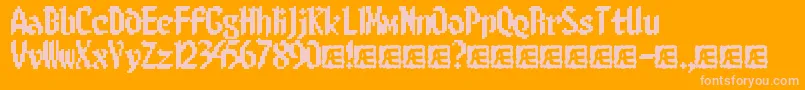 8BitLimitBrk Font – Pink Fonts on Orange Background