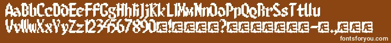 8BitLimitBrk Font – White Fonts on Brown Background