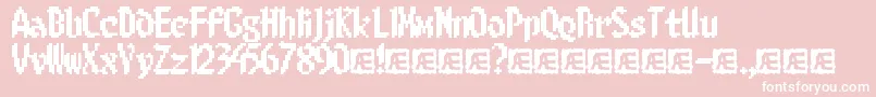 Шрифт 8BitLimitBrk – белые шрифты на розовом фоне