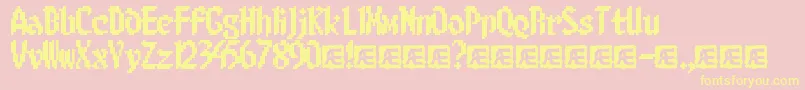 8BitLimitBrk Font – Yellow Fonts on Pink Background