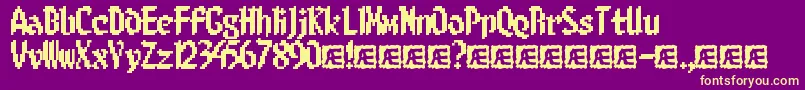 8BitLimitBrk Font – Yellow Fonts on Purple Background