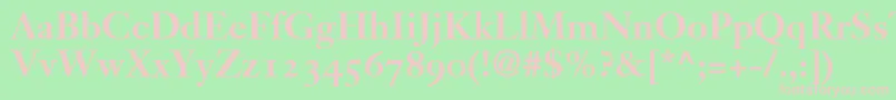 JansonText75BoldOldstyleFigures Font – Pink Fonts on Green Background