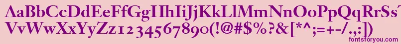 JansonText75BoldOldstyleFigures Font – Purple Fonts on Pink Background