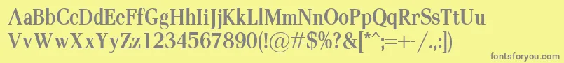 PaxCondBold Font – Gray Fonts on Yellow Background