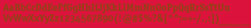 OfficinaSerifOsItcTtBold Font – Brown Fonts on Red Background