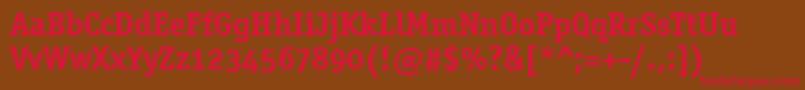 OfficinaSerifOsItcTtBold Font – Red Fonts on Brown Background