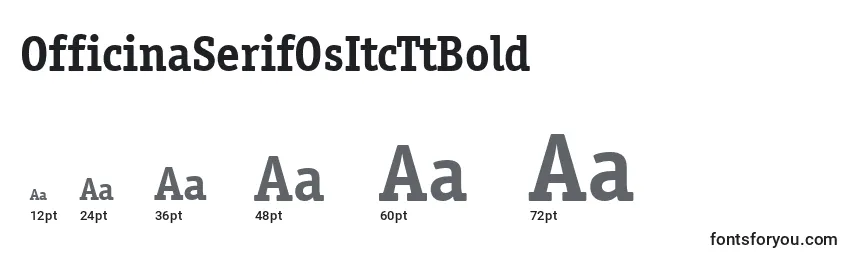 Размеры шрифта OfficinaSerifOsItcTtBold