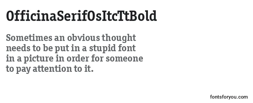 フォントOfficinaSerifOsItcTtBold