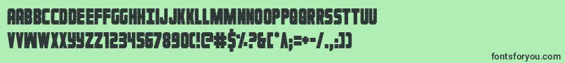 Ironforgecond Font – Black Fonts on Green Background