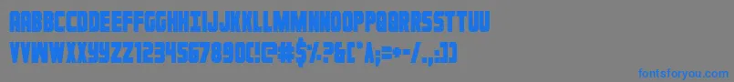 Ironforgecond Font – Blue Fonts on Gray Background