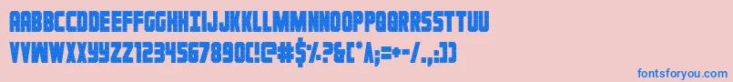 Ironforgecond Font – Blue Fonts on Pink Background