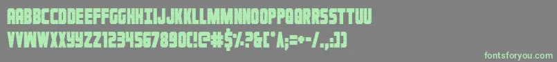 Ironforgecond Font – Green Fonts on Gray Background