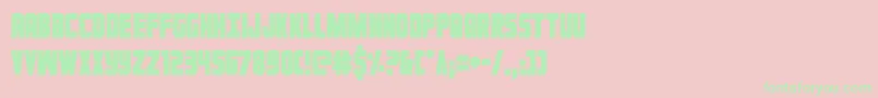 Ironforgecond Font – Green Fonts on Pink Background