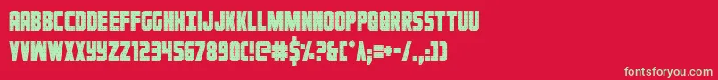 Ironforgecond Font – Green Fonts on Red Background