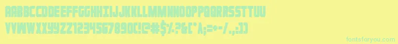 Saiba mais sobre a fonte Ironforgecond Fonte Ironforgecond – fontes verdes em um fundo amarelo