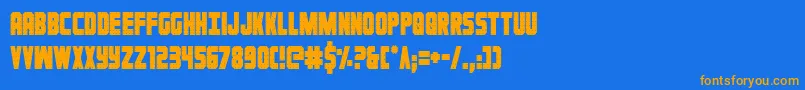 Шрифт Ironforgecond – оранжевые шрифты на синем фоне