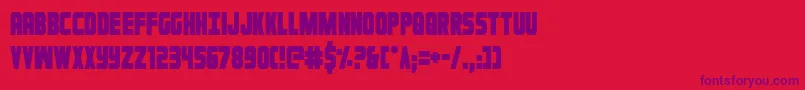 Ironforgecond Font – Purple Fonts on Red Background