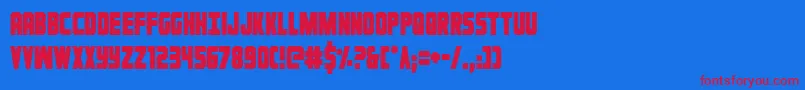 Шрифт Ironforgecond – красные шрифты на синем фоне