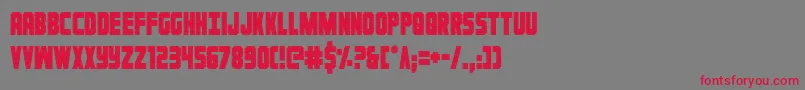 Ironforgecond Font – Red Fonts on Gray Background